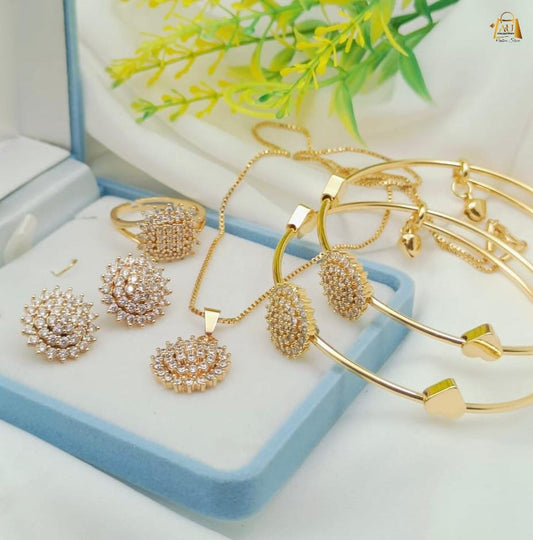 Zircon locket set
