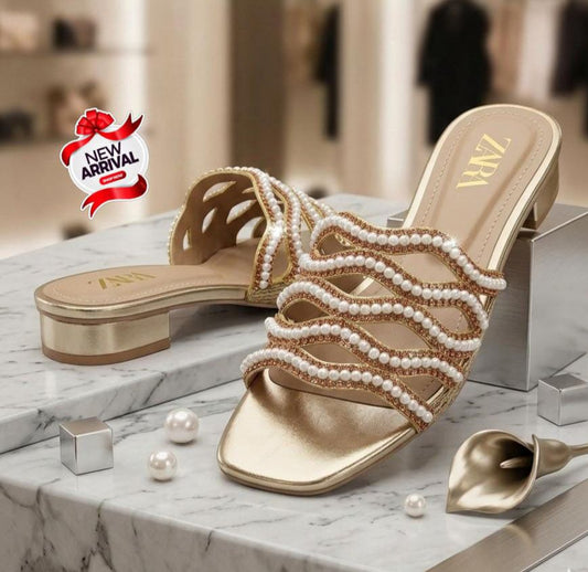 Zara Beaded Comfortable Slipper For Girls