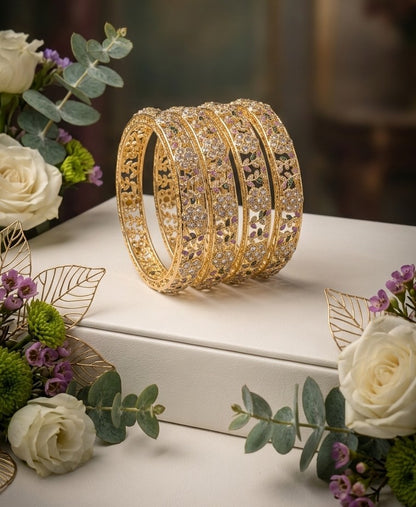 4 Pcs Bangles set Stone