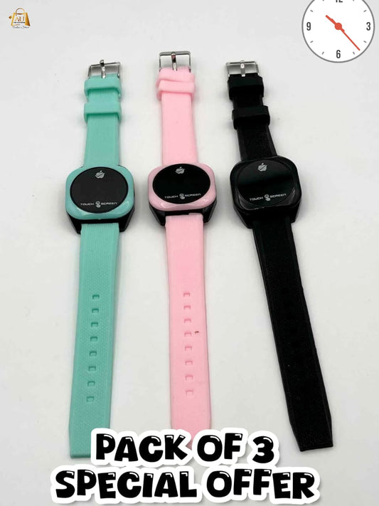 PACK OF 3 LED WATCHES