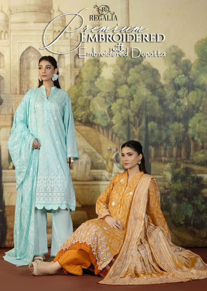 PREMIUM EMBROIDERED WITH EMBROIDERED DUPATTA