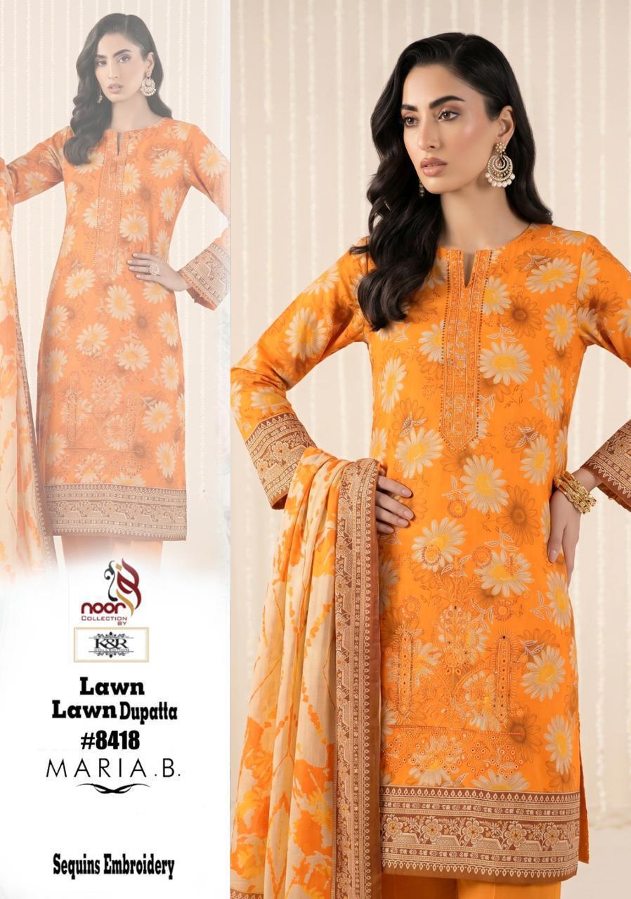 K&R Lawn Shirt with Sequence Embroidery