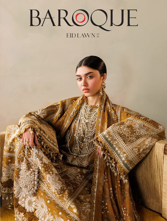 BAROQUE Embroidered LAWN 26 Eid Collection
