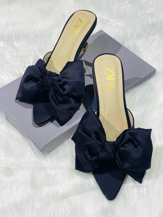 ZARA DOUBLE BOW HEELS