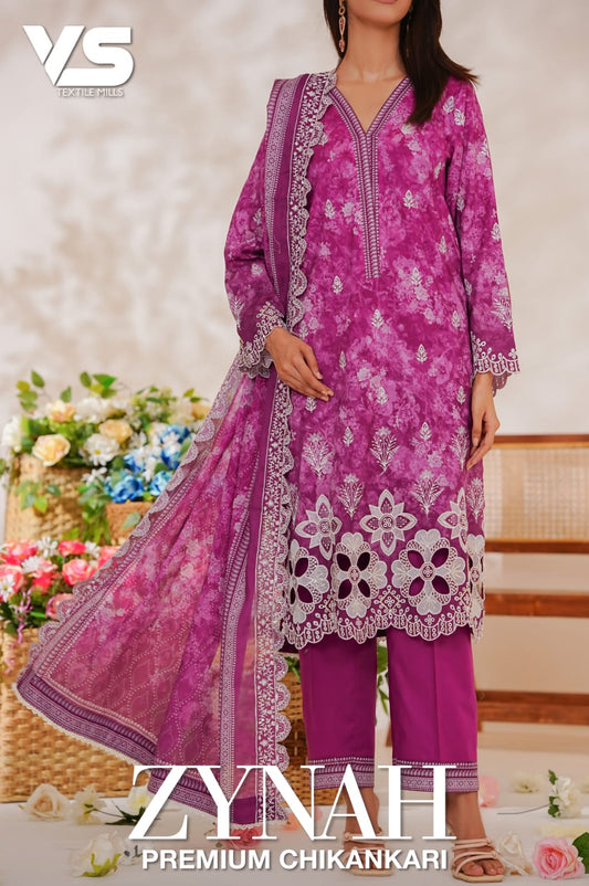 VS ZYNAH EMBROIDED CHIKANKARI COLLECTION