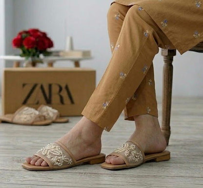 Zara embroidery slipper