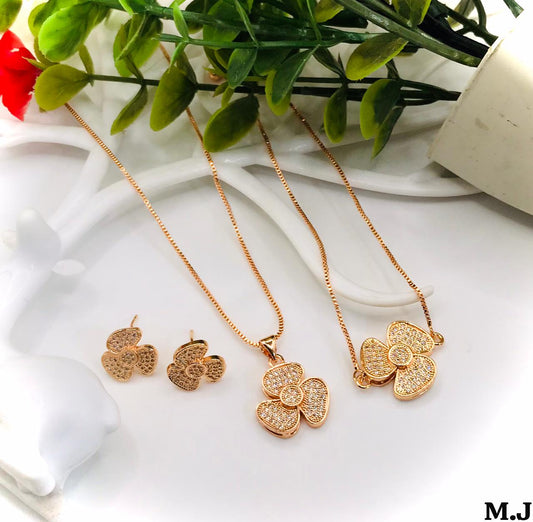 GOLD PLATED ZIRCON COMBO SET
