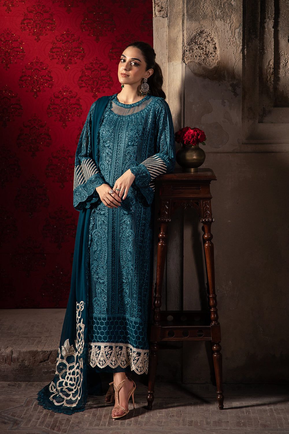 Azure Chiffon Embroidered  Collection