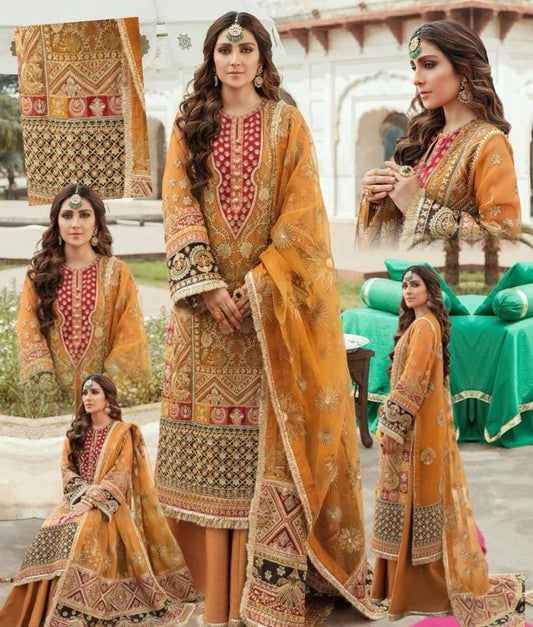 Shagun By Gisele Net Embroidered