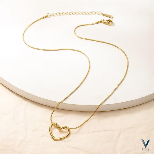 Fancy China Stainless steel heart Neclace