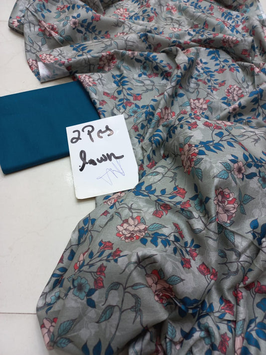 AL-KARAM KASTURI PRINTED LAWN COLLECTION 2 Pcs