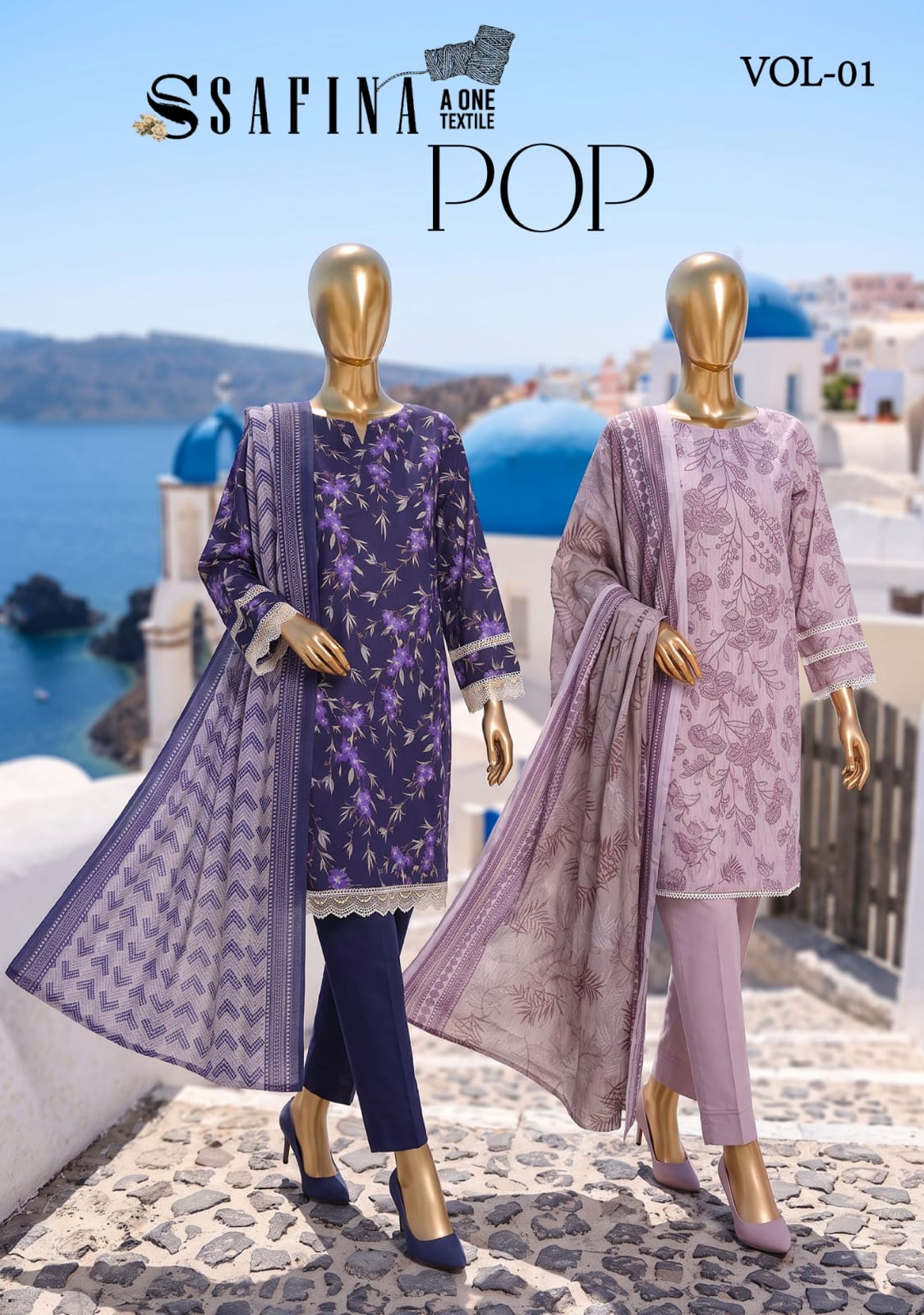 SAFINA POP Digital Printed Lawn 3 PIECE Collection 2026