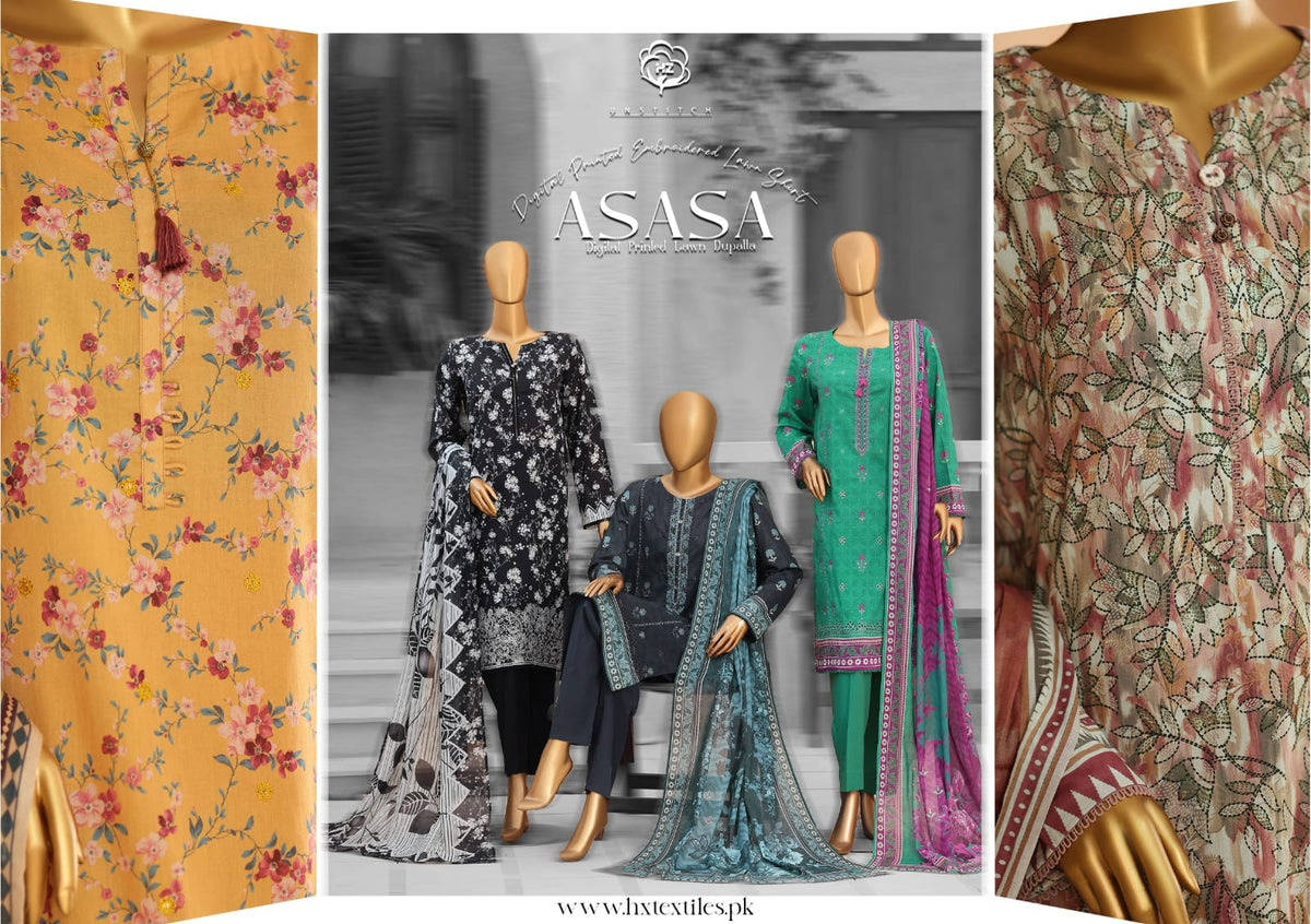 ASASA Digital Printed Embroidered Collection