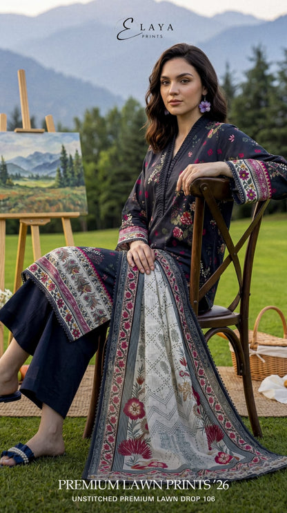 ELAYA PRINTS PREMIUM DROP 106 Lawn Prints