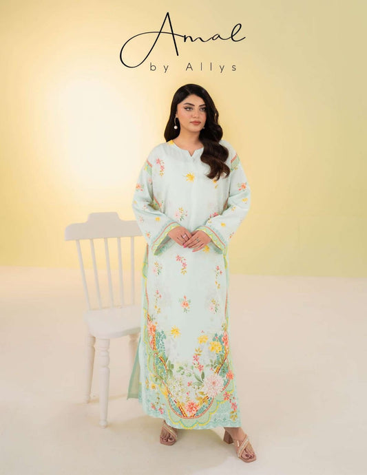 SUMMER KAFTAN BY AMAL 2 Pcs CO-ORDS SILK KAFTAN