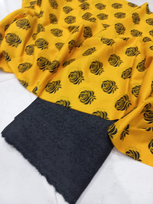 Printed 2 Pcs With Chikan Trouser