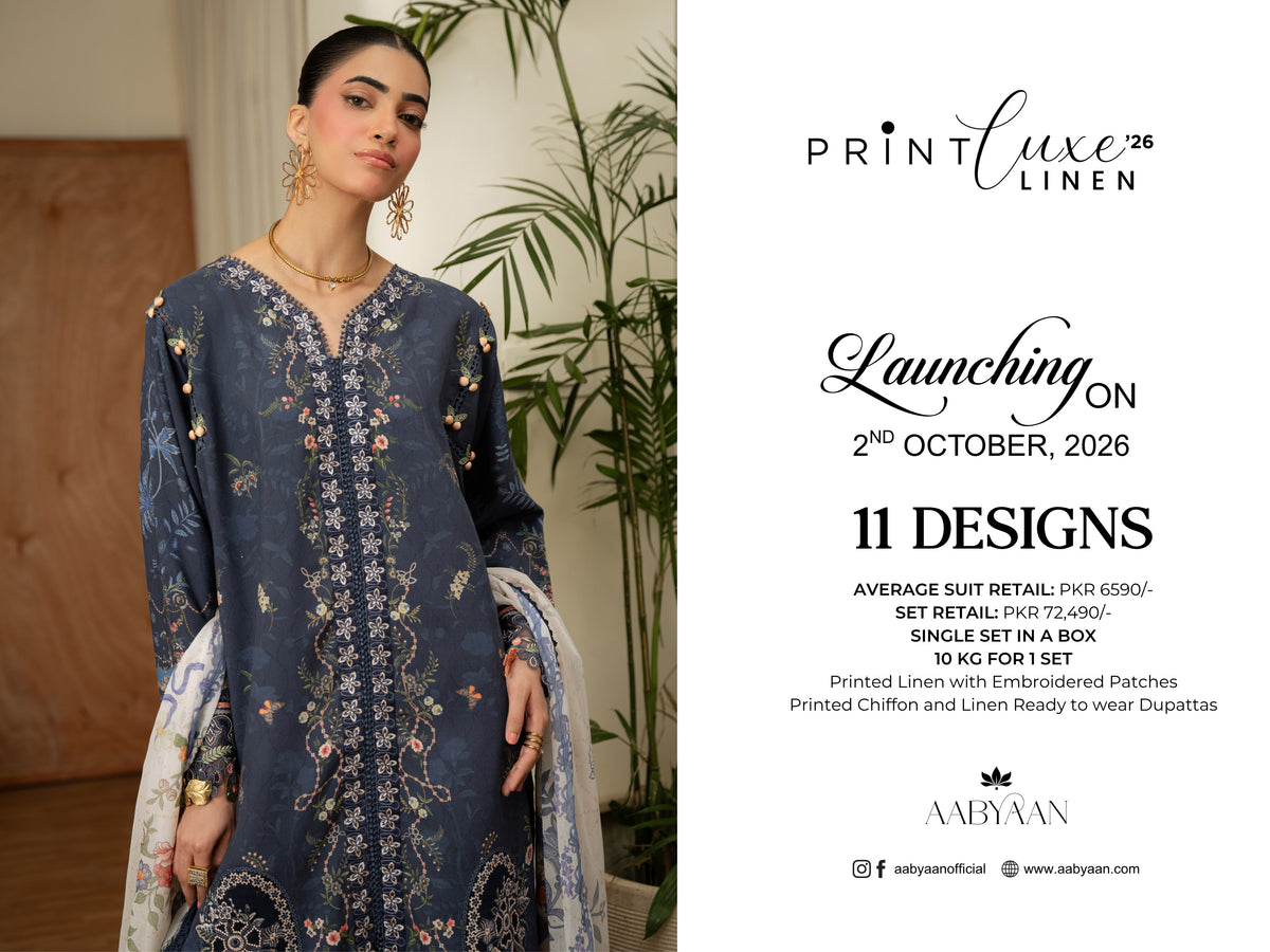 Print Luxe by Aabyan Embroidered Linen Collection