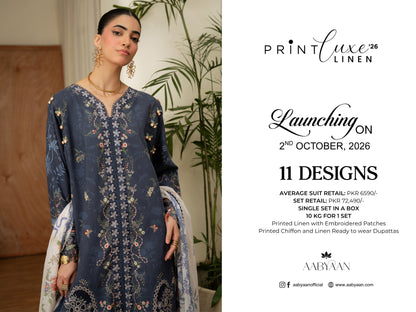 Print Luxe by Aabyan Embroidered Linen Collection