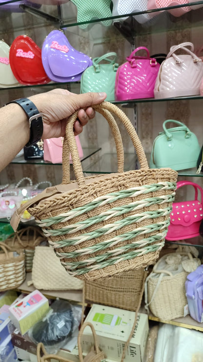 Handmade Jute Straw Crossbody Handbags