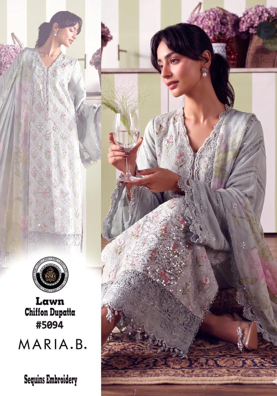 K&R Lawn Shirt with Sequence Embroidery