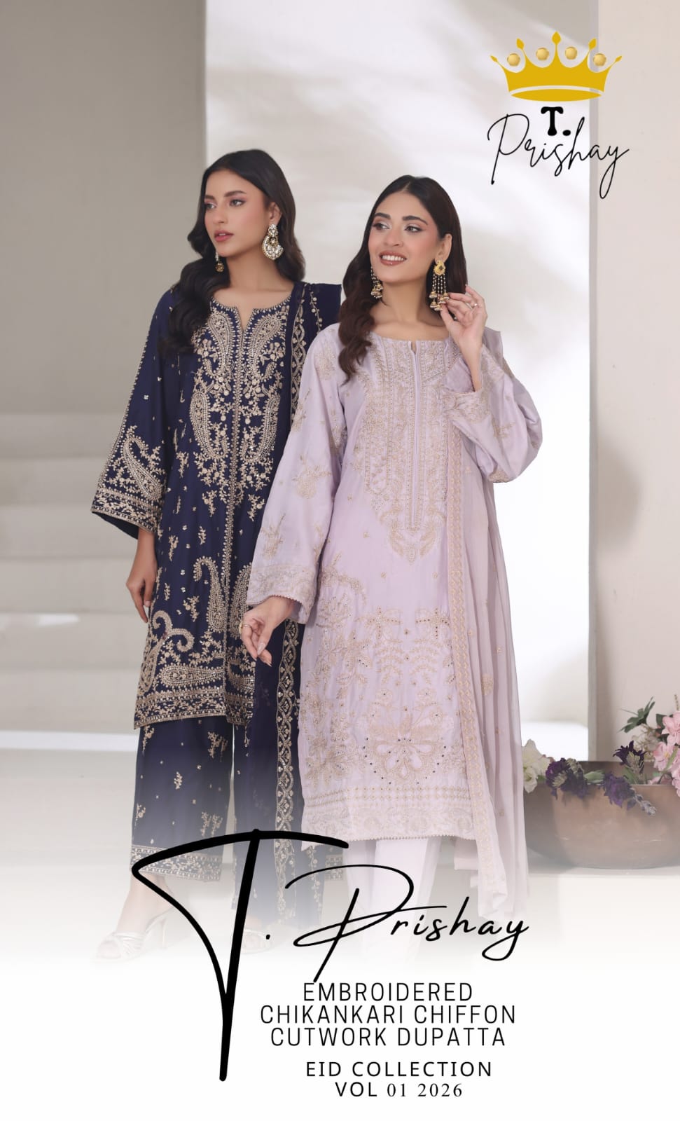 T.PARISHAY Embroidered 3 Piece Lawn EID Collection