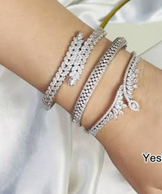 American diamond zarkun openable bangle