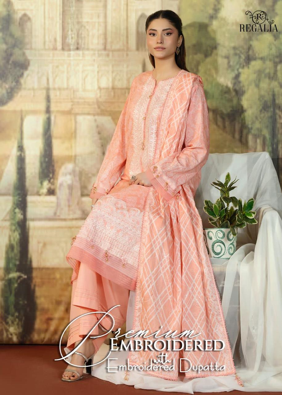 PREMIUM EMBROIDERED WITH EMBROIDERED DUPATTA