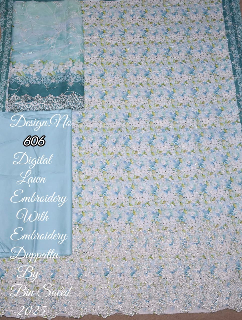 LAWN EMBROIDERY WITH EMBROIDERY DUPATTA BIN SAEED ORIGNAL