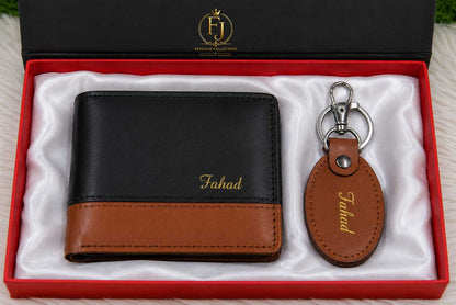 Two Tone Wallet With Keychain