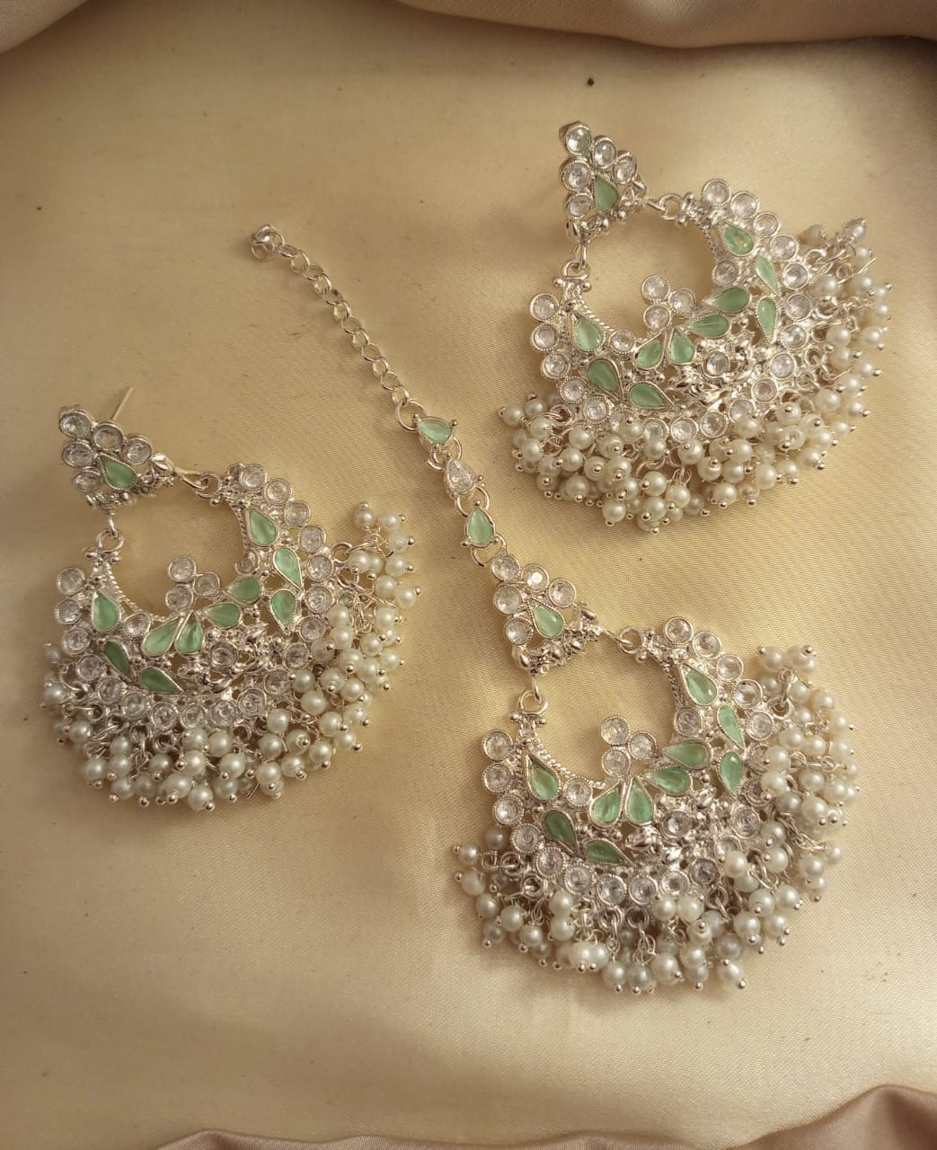 Casting Work Big Size Earrings With Teeka