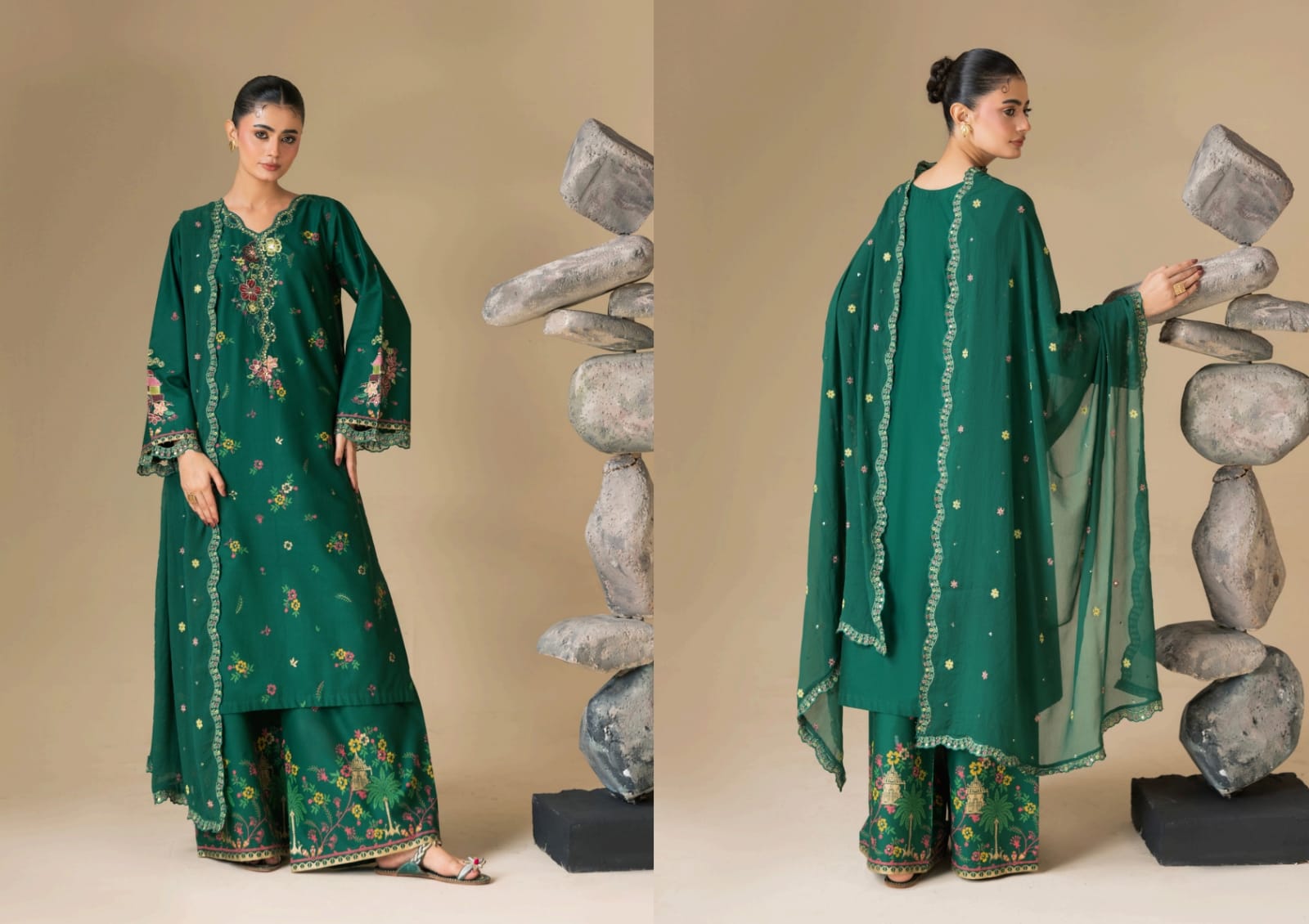 ZEENAT MOSHO PRET STITCHED COTTON CODES COLLECTION