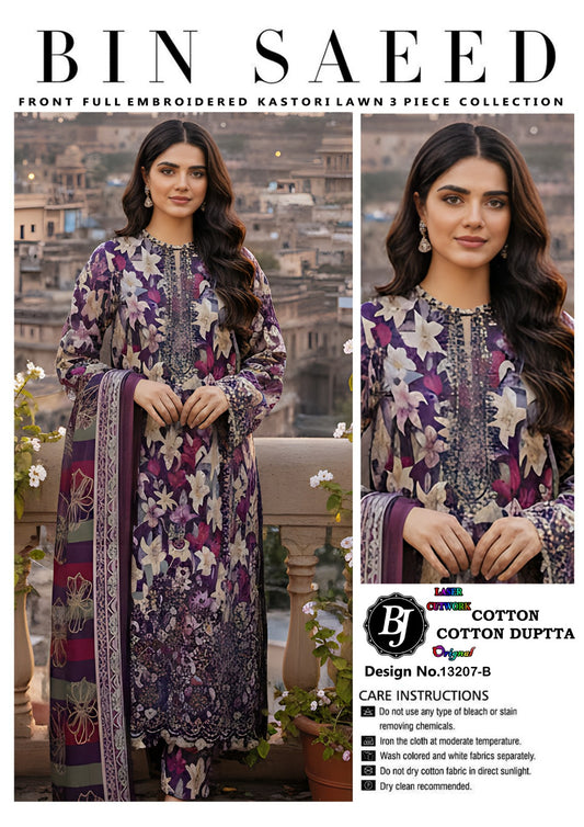 Bin Saeed Lawn Embroidered Collection BJ