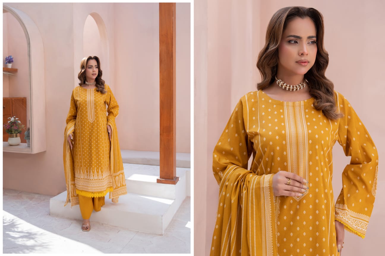 Bin Naeem DIGITAL PRINTED LAWN platinum