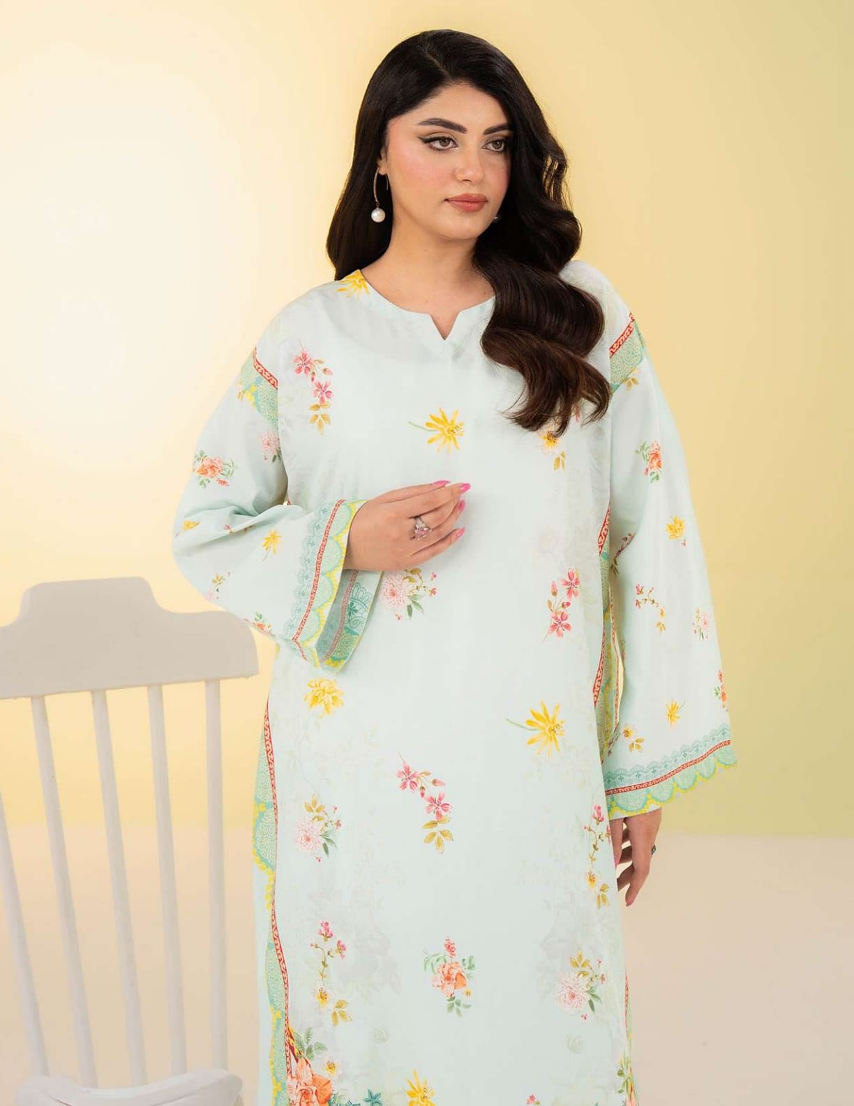 SUMMER KAFTAN BY AMAL 2 Pcs CO-ORDS SILK KAFTAN