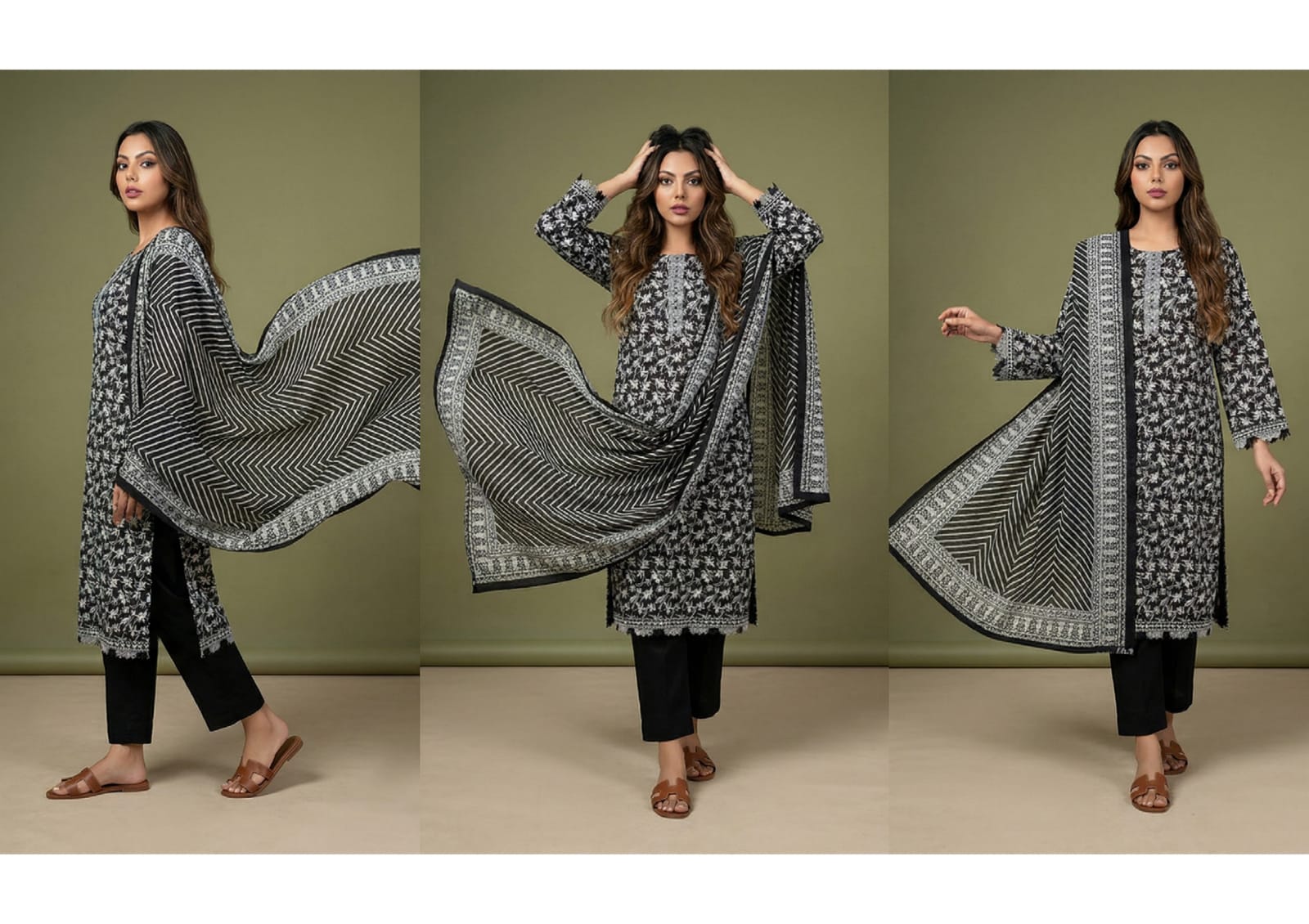BLACK & WHITE DIGITAL PRINED LAWN COLLECTION 2026