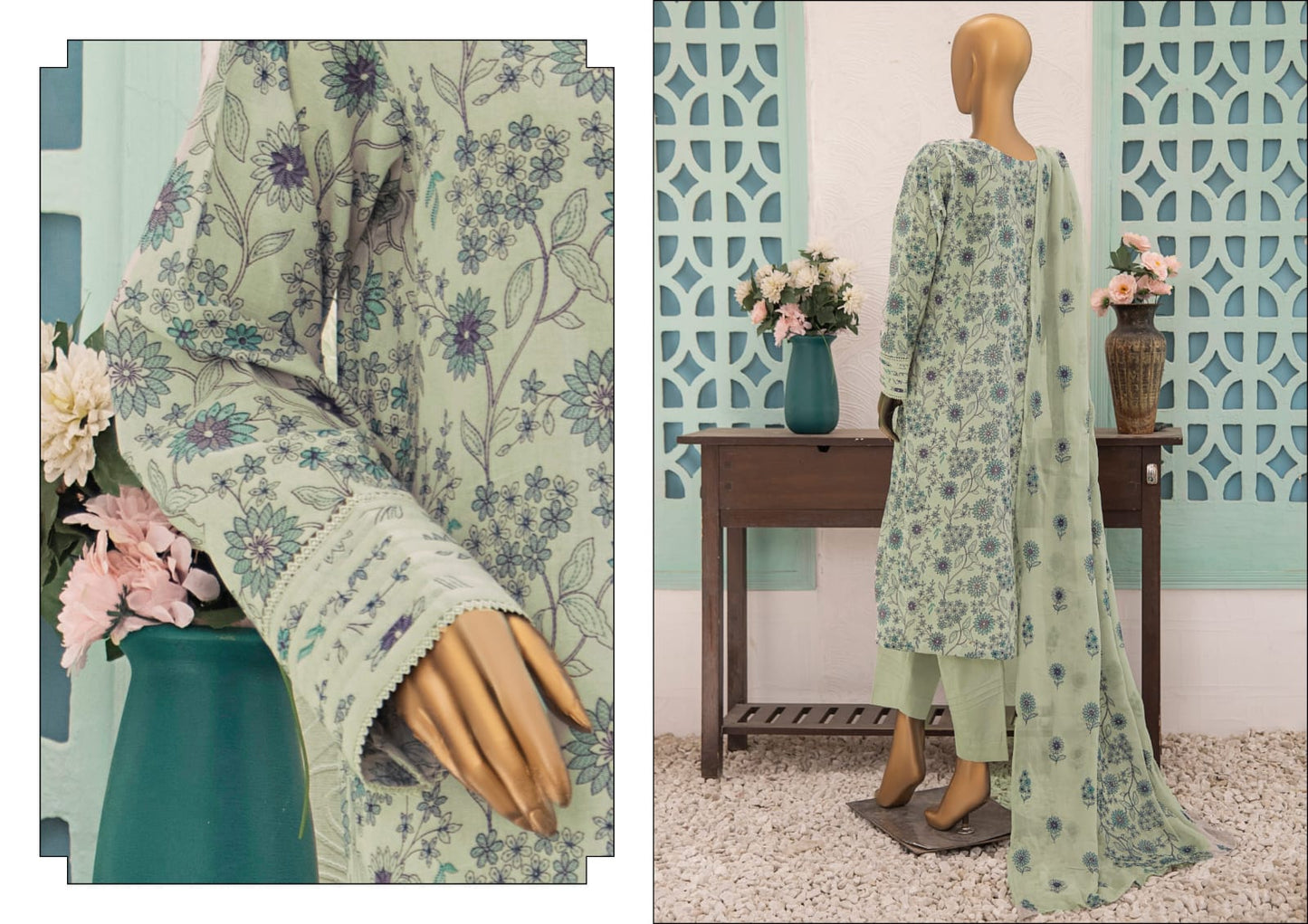 Mother's Embroidered Bamber Chiffon Dupatta