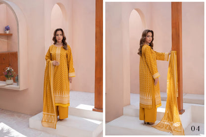 Bin Naeem DIGITAL PRINTED LAWN platinum
