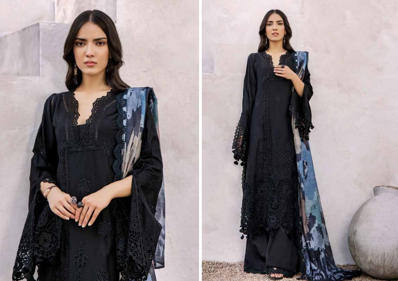 Adan's Lasserkari Unstitched Lawn'25