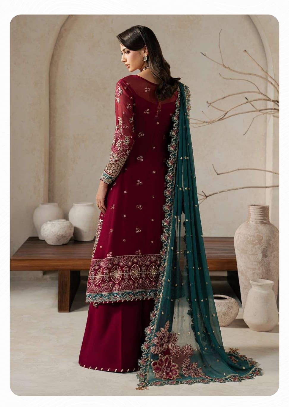 Gulaal Unstitched Embroidered Chiffon
