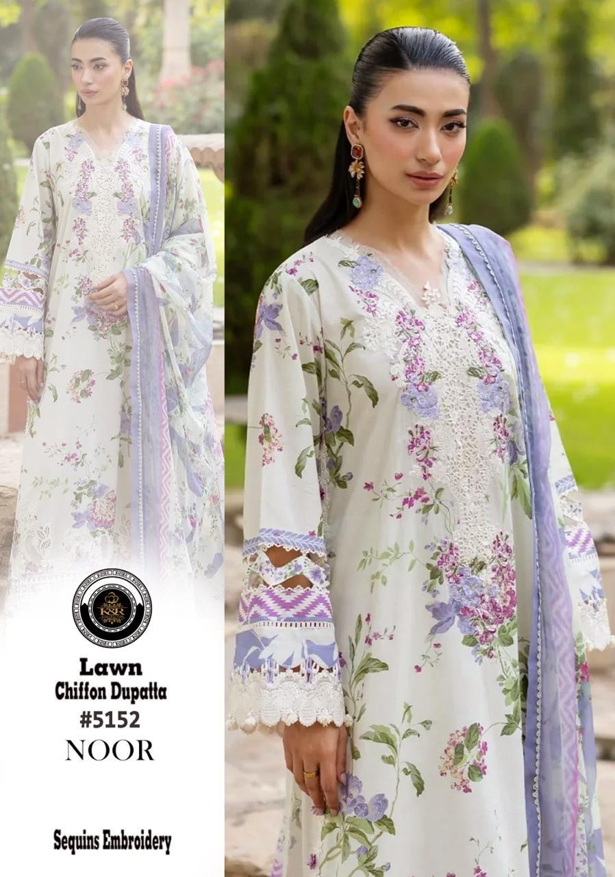 K&R Lawn Shirt with Sequence Embroidery