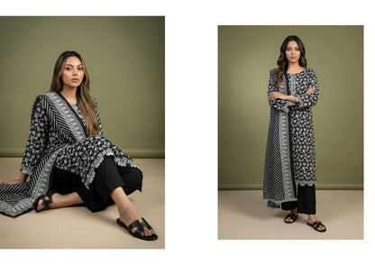 BLACK & WHITE DIGITAL PRINED LAWN COLLECTION 2026