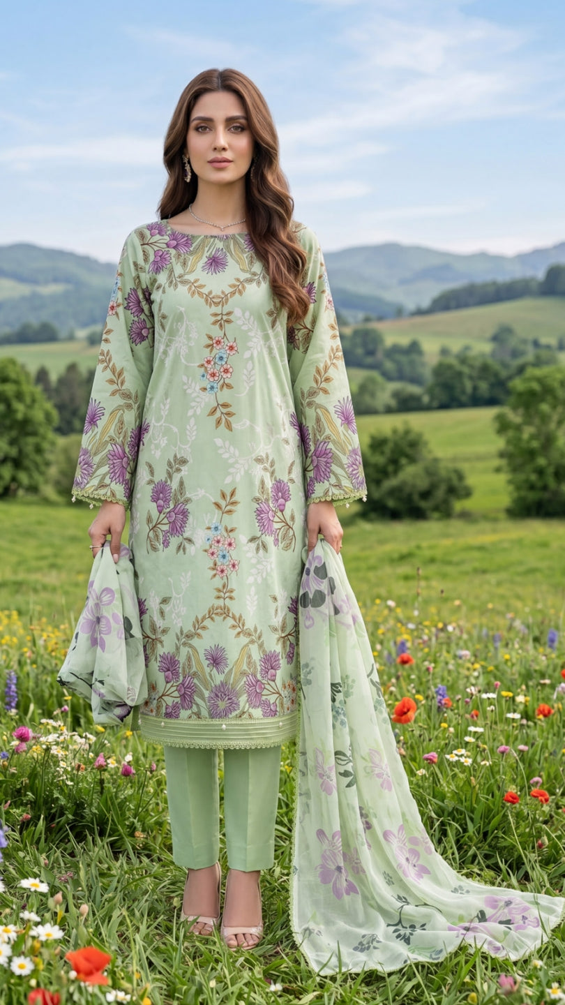 COLORS DIGITAL PRINTED LAWN CHIFFON DUPATTA EDITION