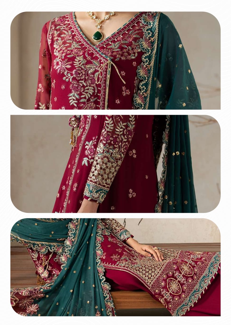 Gulaal Unstitched Embroidered Chiffon