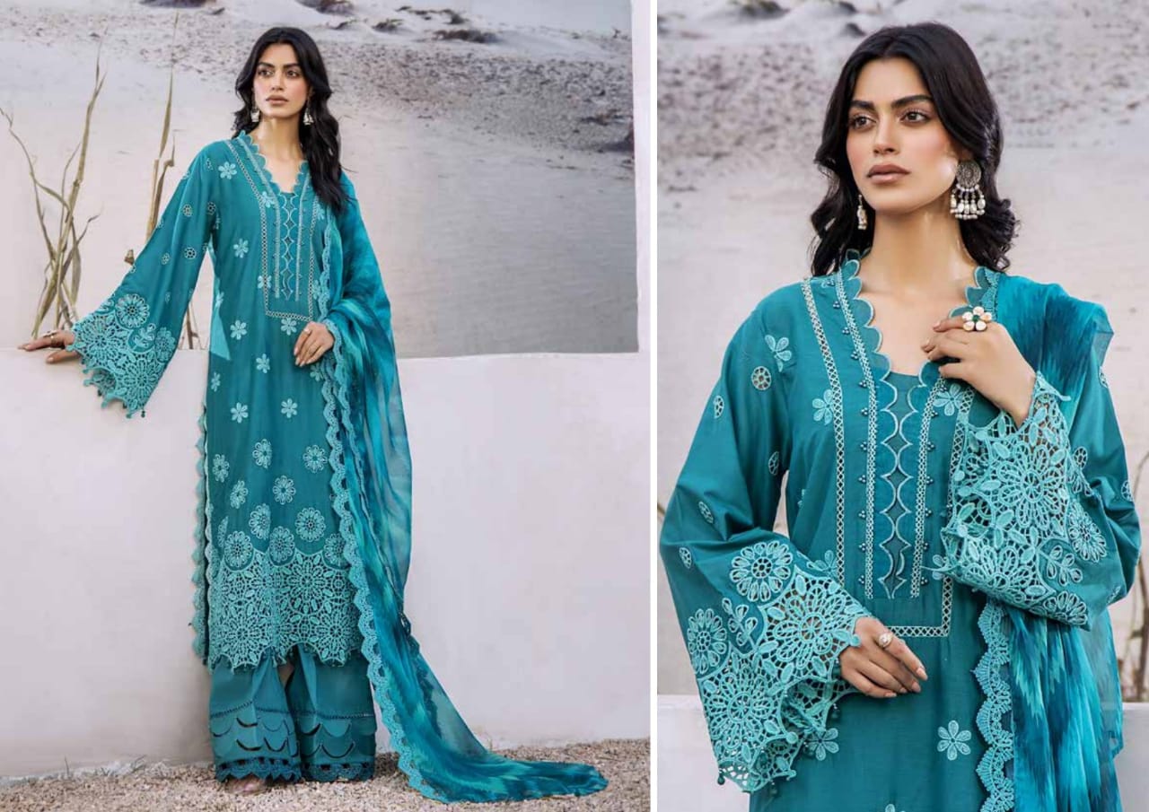 Adan's Lasserkari Unstitched Lawn'25