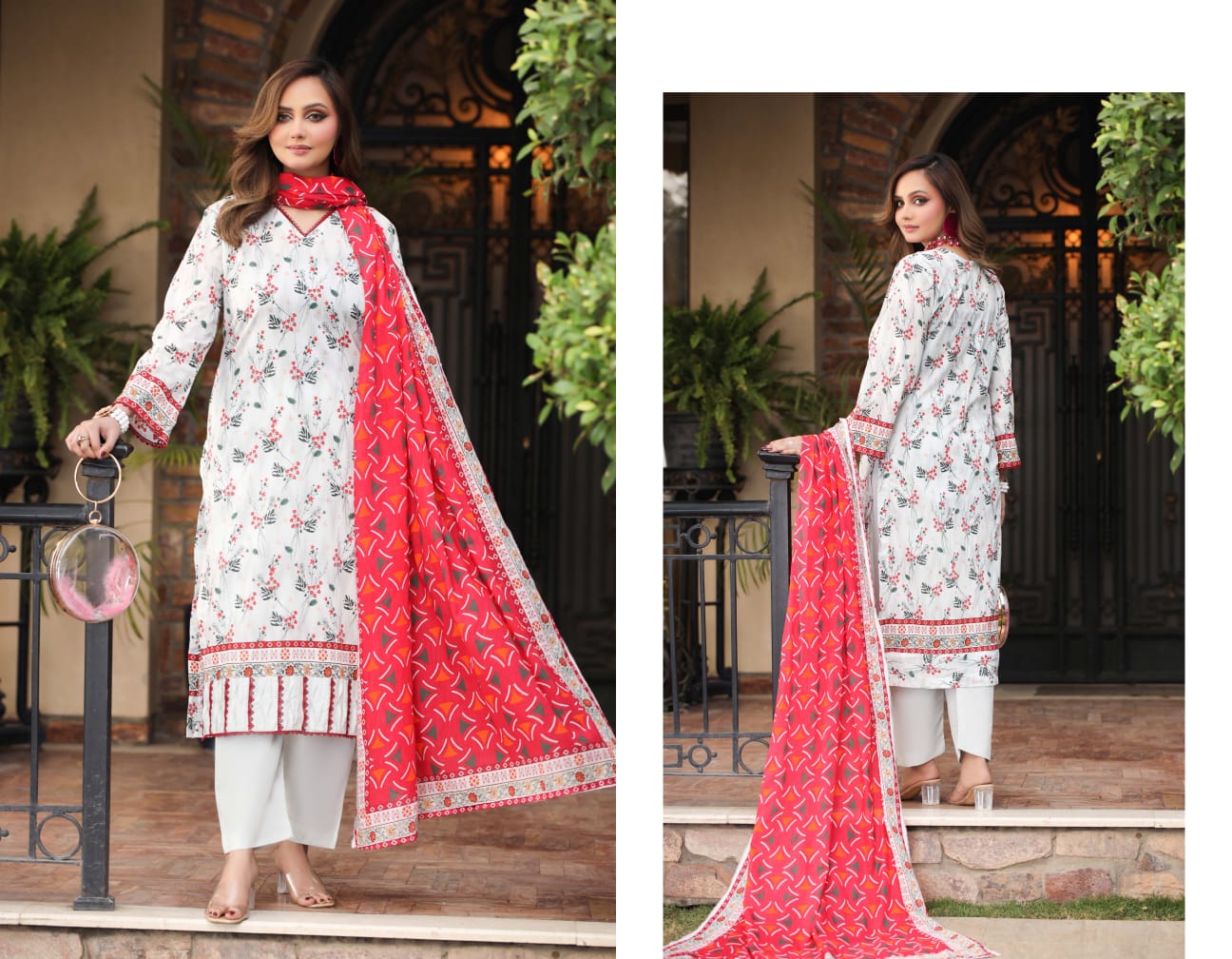 Bin Naeem DIGITAL PRINTED LAWN platinum