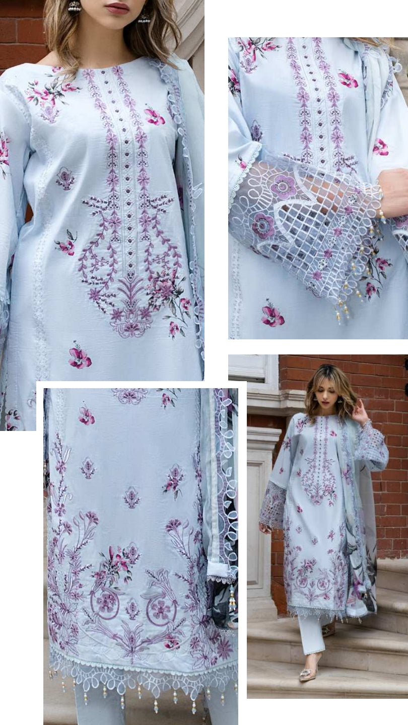 ALZOHAIB SUNSHINE BLOOM England Stories Embroidered Lawn