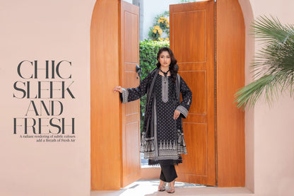 Bin Naeem DIGITAL PRINTED LAWN platinum