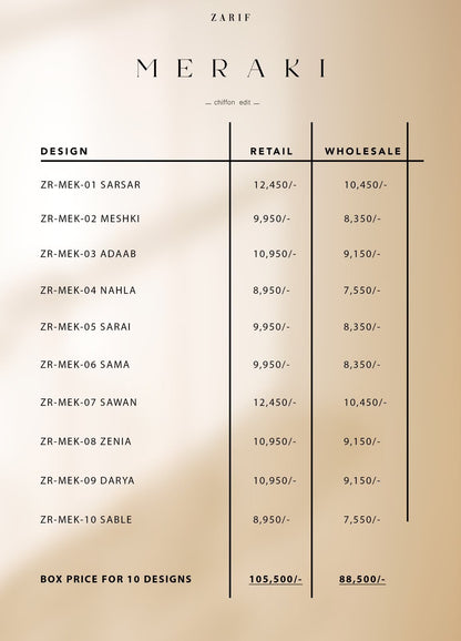 MERAKI CHIFFON EDIT ZARIF