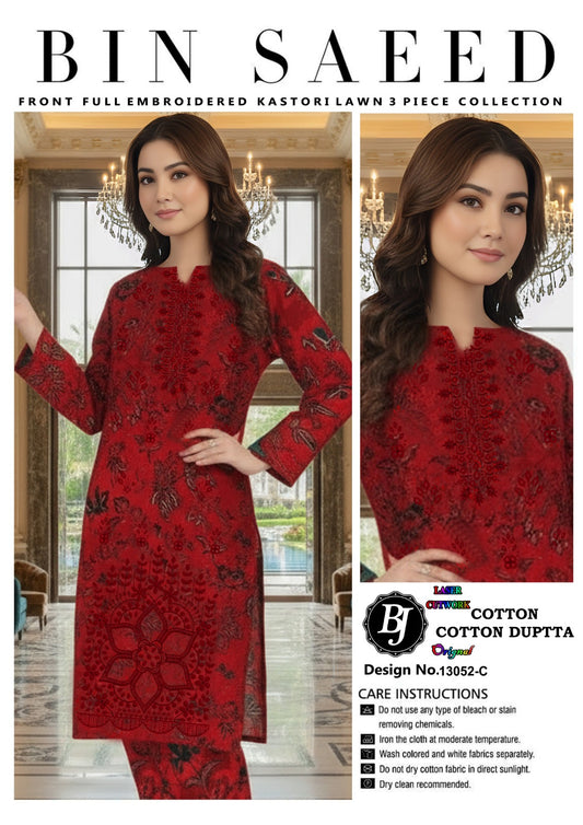 Bin Saeed Lawn Embroidered Collection BJ