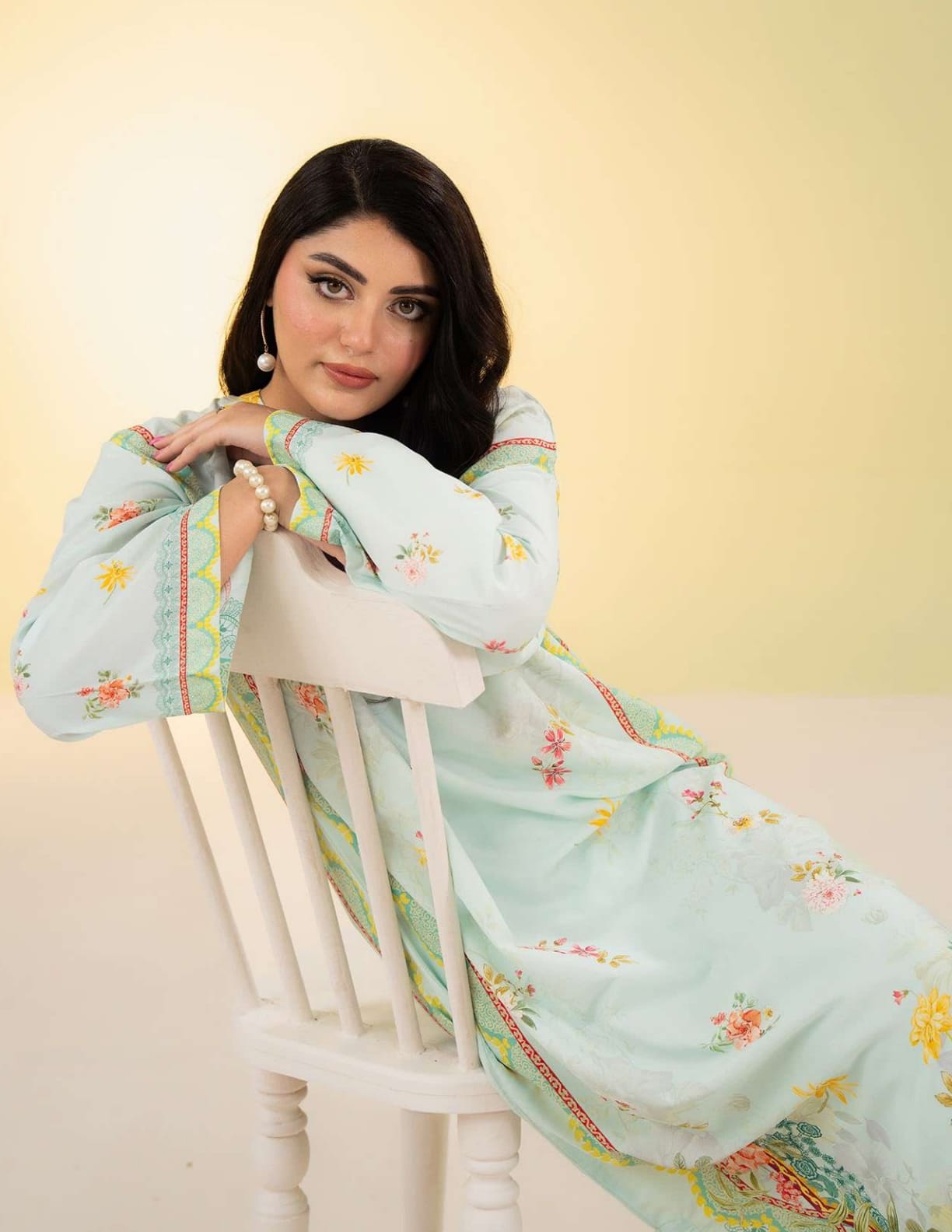 SUMMER KAFTAN BY AMAL 2 Pcs CO-ORDS SILK KAFTAN
